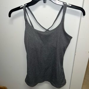 Grey Criss Cross Padded Tank